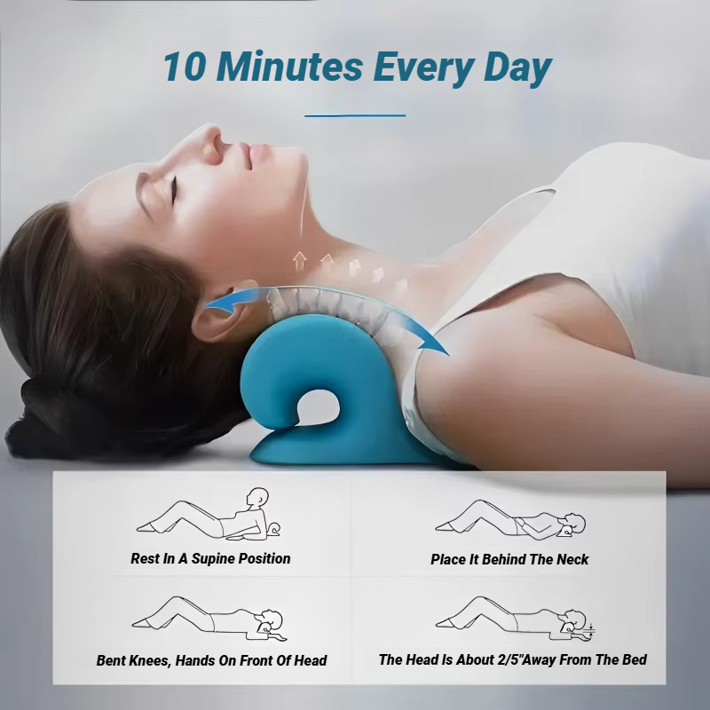 Neck Shoulder Stretcher Relaxe - Neck Traction Pillow ulasan dan harga