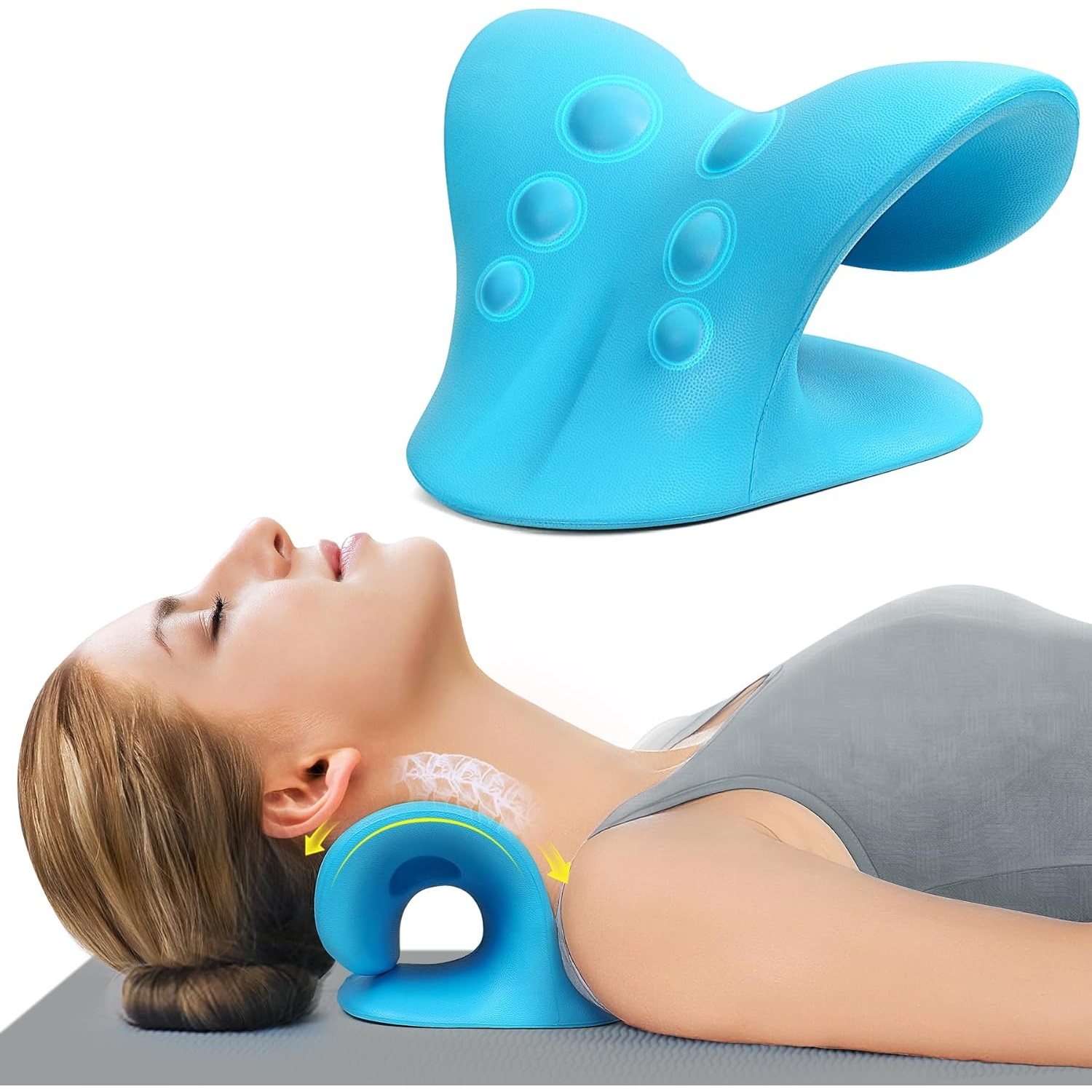 Neck Stretcher for Pain Relief - Neck Traction Pillow ulasan dan harga
