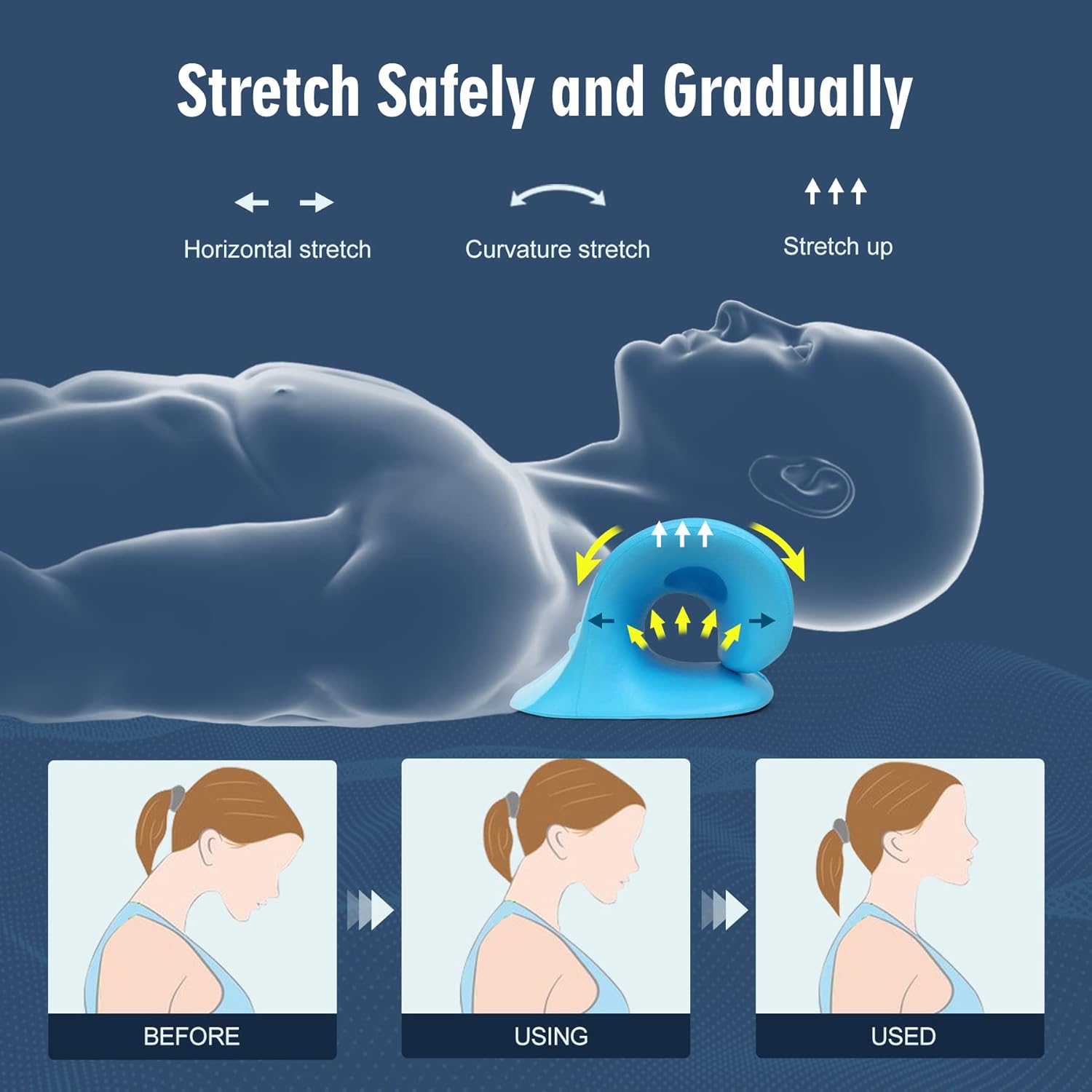 Neck Stretcher for Pain Relief - Neck Traction Pillow ulasan dan harga