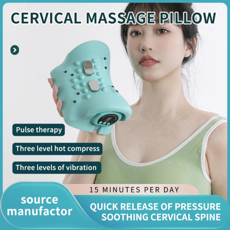 Electric Heated EMS Pulse Cerv - Neck Traction Pillow ulasan dan harga