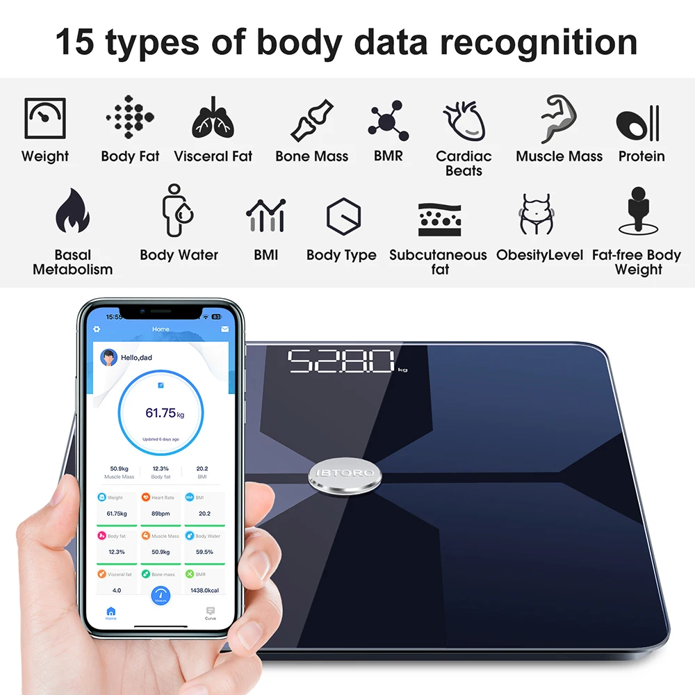 Body Fat Scale Wifi Home Preci - Digital Body Weight Scale ulasan dan harga